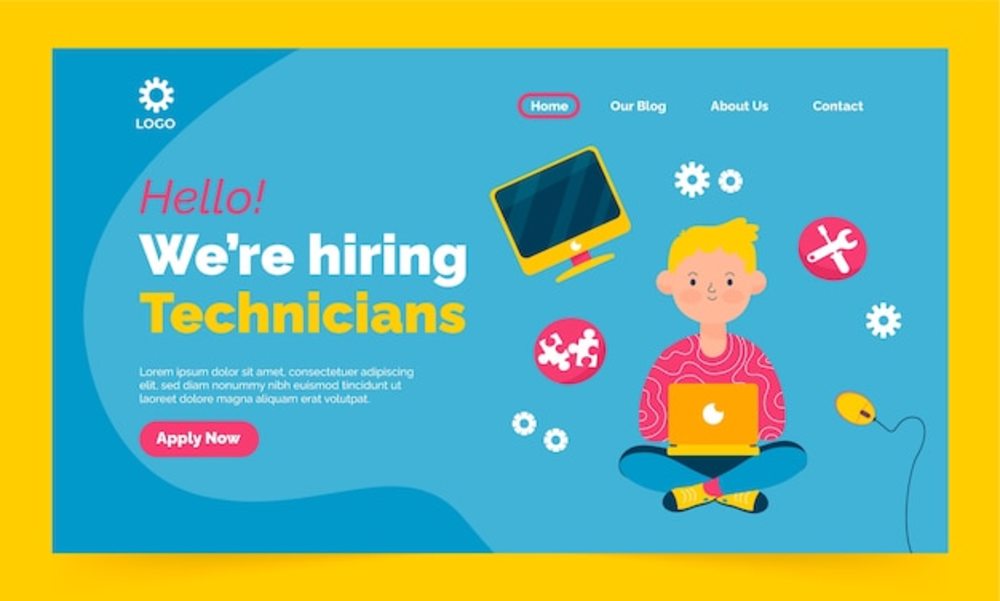 专业手绘技术维修着陆页设计服务